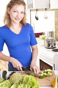 女人的幸福vegetabels廚房食品