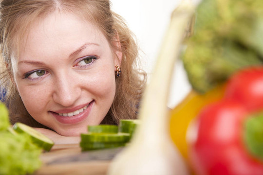 女人的幸福vegetabels廚房食品