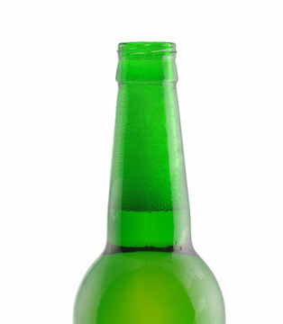 脖子打開一瓶啤酒