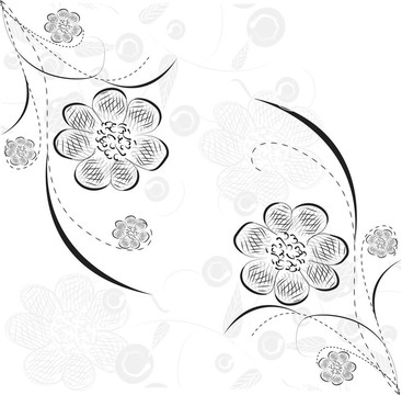 時尚的花