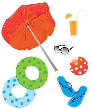 夏季假日?qǐng)D標(biāo)/符號(hào)