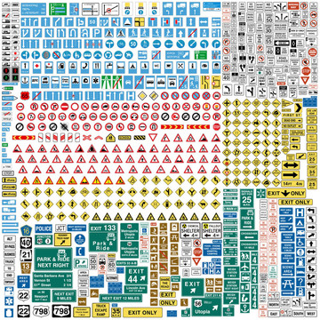 六百多個(gè)歐洲交通標(biāo)志