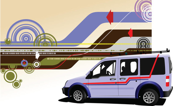 輕型紫色運輸車；載體