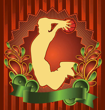 復(fù)古設(shè)計(jì)籃球海報(bào)