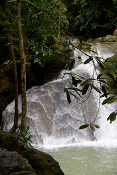 Erawan Waterfall；Kanchanaburi；泰國(guó)