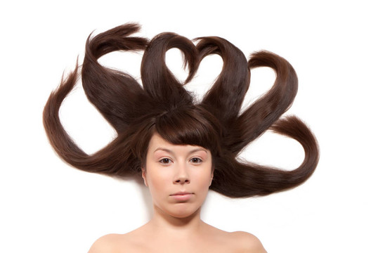 長(zhǎng)棕色頭發(fā)的裝飾