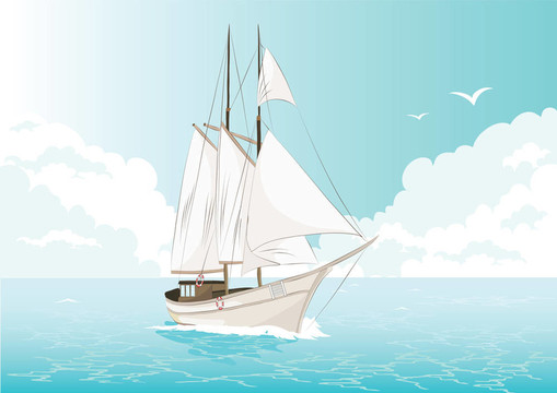 船在海上