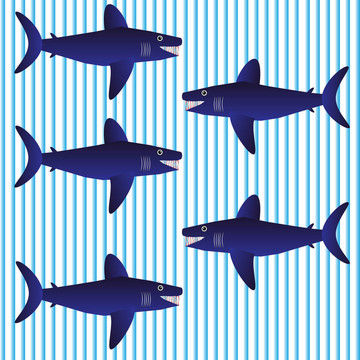 背景與鯊魚(yú)