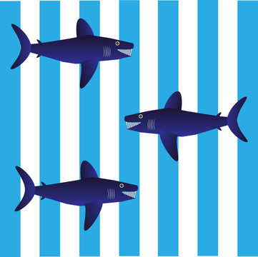背景與鯊魚(yú)