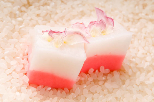 日本的甜點(diǎn)；麻糬的玫瑰