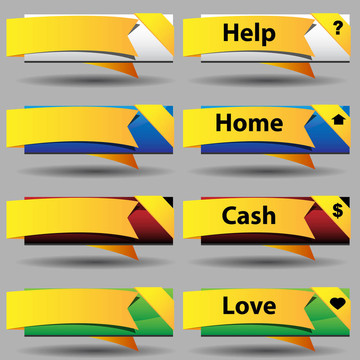 折疊Ribbon Button Set