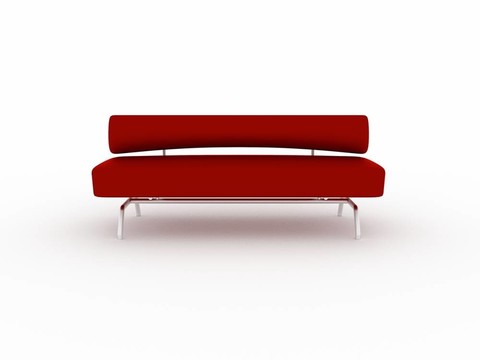白色3D沙發(fā)上隔離
