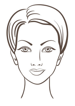 美女臉插畫