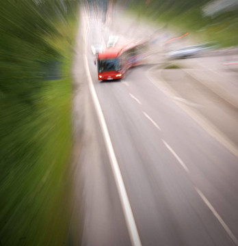 紅色的公共汽車