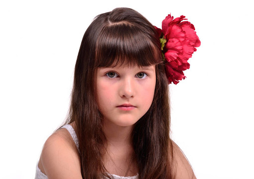 這個(gè)小女孩的弗拉門戈舞蹈家的肖像