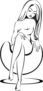 坐在椅子上的女孩