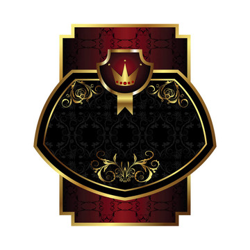 皇家皇冠包裝酒精標(biāo)簽
