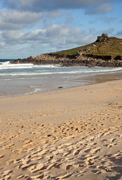 porthmeor沙灘在英國康沃爾的圣艾夫斯。