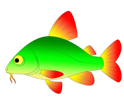 五顏六色的玩具魚