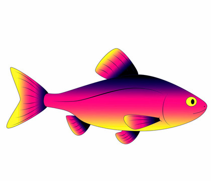 五顏六色的玩具魚