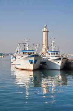 莫爾費(fèi)塔海港觀。Apulia。