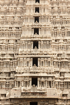 塔（gopura）的arunachaleswar寺。特魯瓦納馬萊；泰米爾納德邦；印度