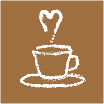 抽象咖啡杯
