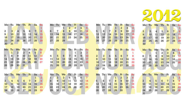 日歷2012