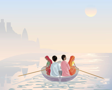 河上的船