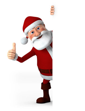 豎起大拇指的Santa