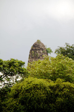 在Wat chaiwattanaram寺塔；Ayutthaya；泰國(guó)
