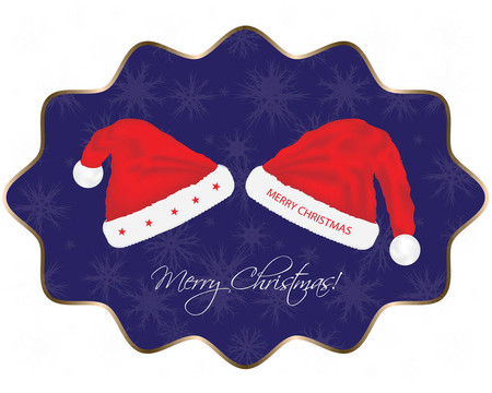 圣誕背景與Santa帽