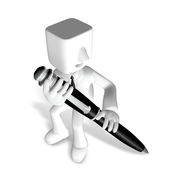 創(chuàng)意3D商務男士寫作
