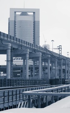 建筑中的汽車立交橋