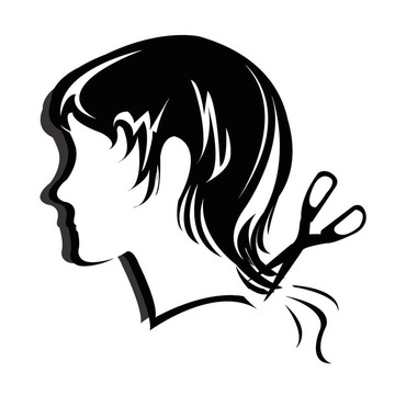 剪影發(fā)型；面部