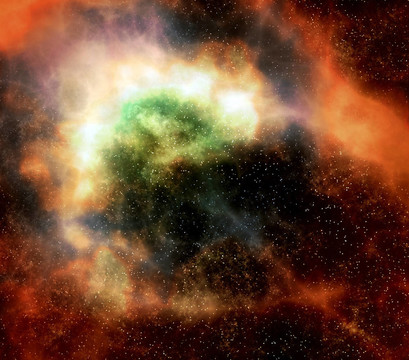 外層空間云星云和恒星
