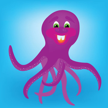 快樂童話章魚插圖