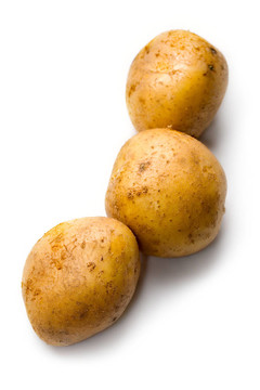 白色背景马铃薯
