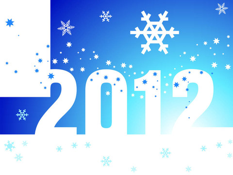 新年2012藍(lán)色背景