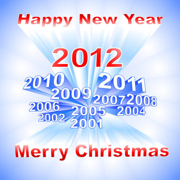 新年2012光背景