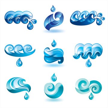 水滴和水圖標