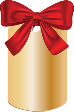 帶有紅色蝴蝶結(jié)的標(biāo)簽標(biāo)簽