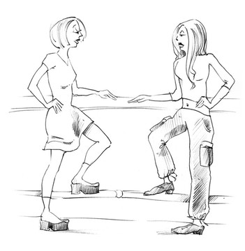 兩個女人交談
