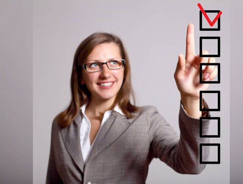 帶紅色標(biāo)記的復(fù)選列表
