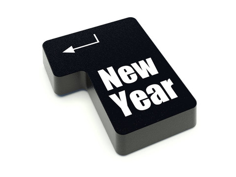 帶有新年鍵的計(jì)算機(jī)鍵盤(pán)