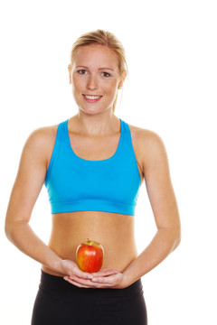 女人與apple Leotard