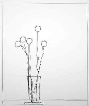 手繪插花