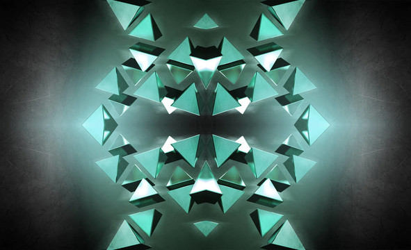 黑色3D金字塔