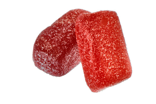 兩個(gè)紅色果凍糖果