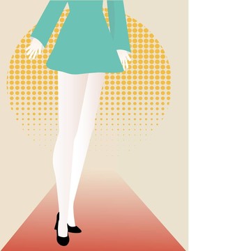 女性下半身抽象跑道